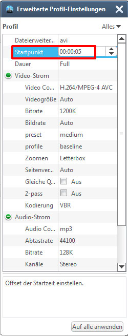 Blu-ray to Video Converter Audio Video Synchronisierung