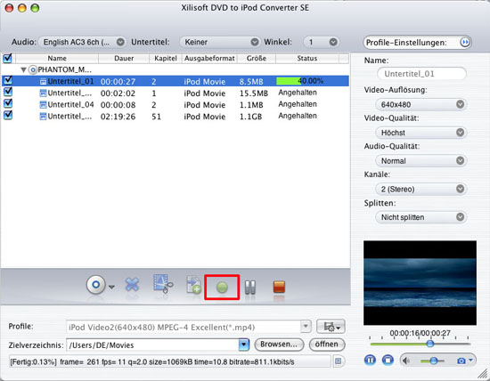 Xilisoft DVD to iPod Converter for Mac