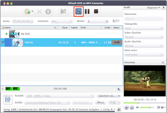 Xilisoft DVD to MP4 Converter for Mac
