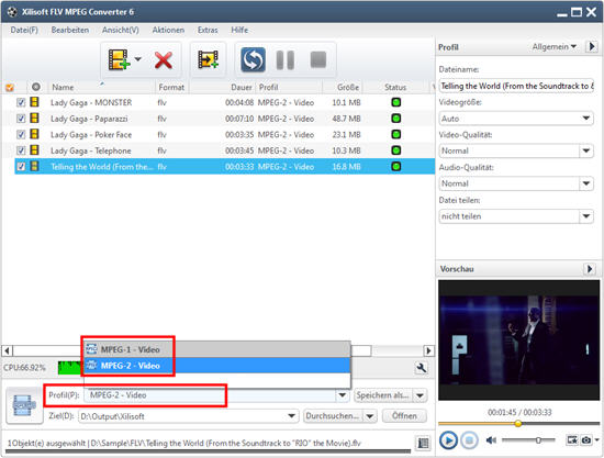 Xilisoft FLV MPEG Converter Anleitung