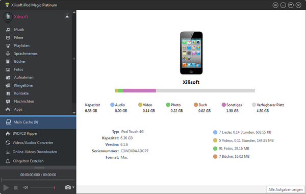 ipod magic- ipod verwalten