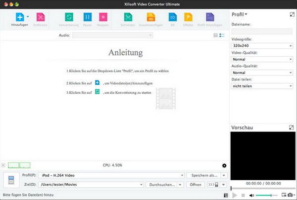 Video- und Audioformate umwandeln unter Mac