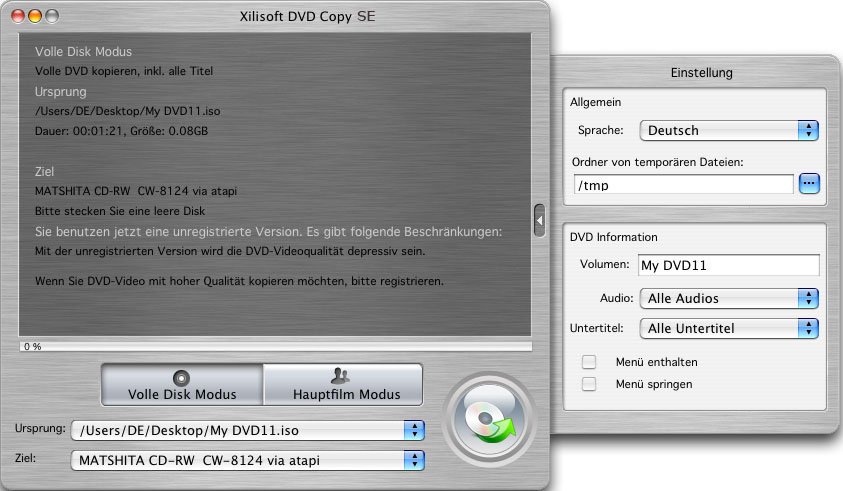 Xilisoft DVD Copy for Mac